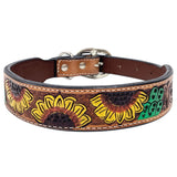 BER247-Western leather Dog Collar