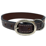 BER236-Western leather Dog Collar