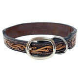 BER224-Western leather Dog Collar