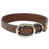 BER172-Western leather Dog Collar