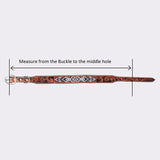 BER196-Hand Carved Western leather Dog Collar