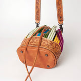 LC-ADBG569B Bucket Genuine Western Leather Women Bag