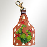 ADKRX111 Hand Tooled Carved Genuine Leather Keyring