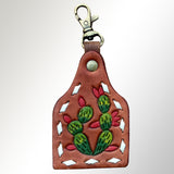 ADKRX112 Hand Tooled Carved Genuine Leather Keyring