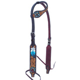 BER117-Western Leather One Ear Headstall