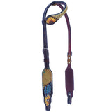 BER118-Western Leather One Ear Headstall