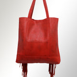 LC-ADBGM119BRED Tote Genuine Western Leather Women Bag