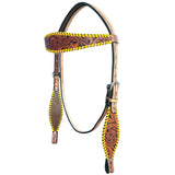 BER257-Western Leather Headstall