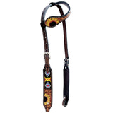 BER261-Western Leather One Ear Headstall