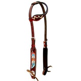 BER263-Western Leather One Ear Headstall