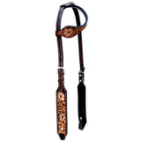 BER267-Western Leather One Ear Headstall