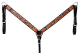 BER268-Western Leather Breast Collar