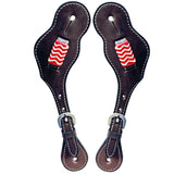 BER282-Western American Leather Spur Strap