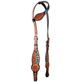 BER284-Western Leather One Ear Headstall