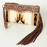 ADBG344 Wristlet Genuine Western Leather Women Bag Paisley