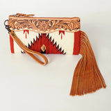 ADBG344 Wristlet Genuine Western Leather Women Bag Paisley