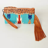 ADBG344 Wristlet Genuine Western Leather Women Bag Paisley