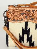 ADBG344 Wristlet Genuine Western Leather Women Bag Paisley