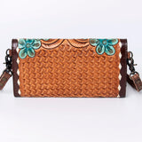 ADBG889 Wallet Hand Tooled Genuine Western Leather Women Bag