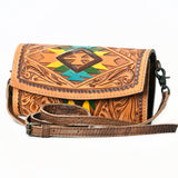 ADBG889 Wallet Hand Tooled Genuine Western Leather Women Bag