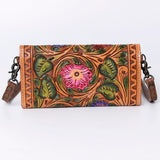 ADBG889 Wallet Hand Tooled Genuine Western Leather Women Bag