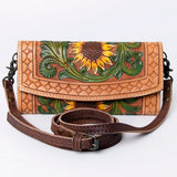 ADBG889 Wallet Hand Tooled Genuine Western Leather Women Bag