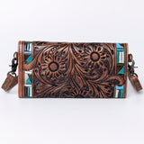 ADBG889 Wallet Hand Tooled Genuine Western Leather Women Bag