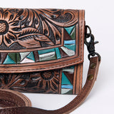 ADBG889 Wallet Hand Tooled Genuine Western Leather Women Bag