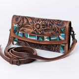 ADBG889 Wallet Hand Tooled Genuine Western Leather Women Bag