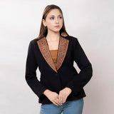 ADBZ011 Genuine leather Women Blazer dress jacket