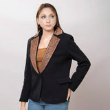 ADBZ011 Genuine leather Women Blazer dress jacket