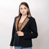 ADBZ014 Genuine leather Women Blazer dress jacket