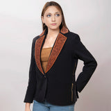 LC-ADBZ015-M Genuine leather Women Blazer dress jacket