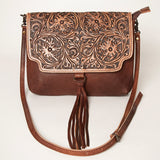 LC-ADBG909 Small Crossbody Hand Tooled Genuine Leather Women Bag Western Handbag Purse