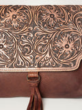 LC-ADBG909 Small Crossbody Hand Tooled Genuine Leather Women Bag Western Handbag Purse