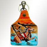 ADKRM109 Hand Painted Genuine Leather Keyring