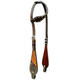 BER119-Western Leather One Ear Headstall