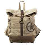 KB349 Backpack Upcycled Canvas Ladies Bag