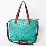 ADBG957 Tote Crocodile Embossed Genuine Western Leather Bag