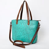 ADBG957 Tote Crocodile Embossed Genuine Western Leather Bag