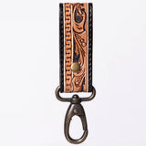 ADKR210  Hand Tooled Carved Genuine Leather Keyring