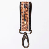 ADKR210  Hand Tooled Carved Genuine Leather Keyring