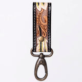 ADKR210  Hand Tooled Carved Genuine Leather Keyring