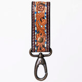 ADKR210  Hand Tooled Carved Genuine Leather Keyring