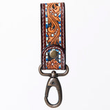 ADKR210  Hand Tooled Carved Genuine Leather Keyring