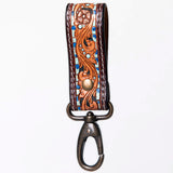 ADKR210  Hand Tooled Carved Genuine Leather Keyring