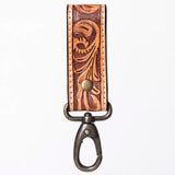 ADKR210  Hand Tooled Carved Genuine Leather Keyring