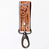 ADKR210  Hand Tooled Carved Genuine Leather Keyring