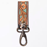 ADKR210  Hand Tooled Carved Genuine Leather Keyring