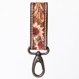 ADKR210  Hand Tooled Carved Genuine Leather Keyring